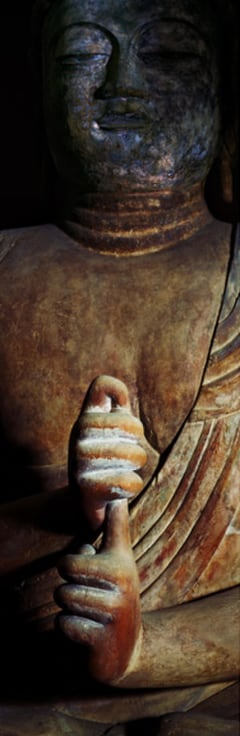 , WIM WENDERS Holy Figure, Toshodaiji Temple, Nara, Japan, 2000 C-print 118 5/8 x 45 1/2 in. (301.3 x 115.6 cm) Edition of 6