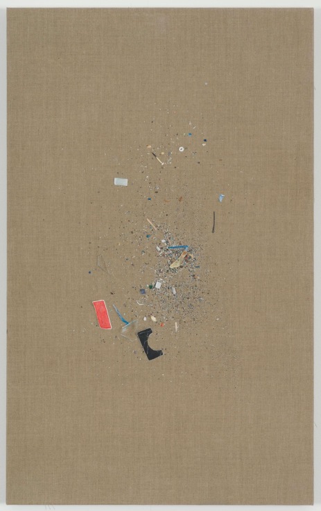 , HELENE APPEL Untitled (Sweepings), 2014 Oil and acrylic on linen 44 7/16 x 27 1/2 in. (113 x 70 cm)