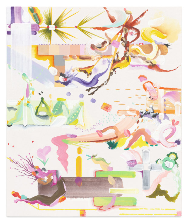 Drawing (like tears in rain... time to die 2), 2023, Watercolor and gouache on paper, 11 3/4 x 9 7/8 inches, 29.8 x 25.1 cm,&nbsp;MMG#37139