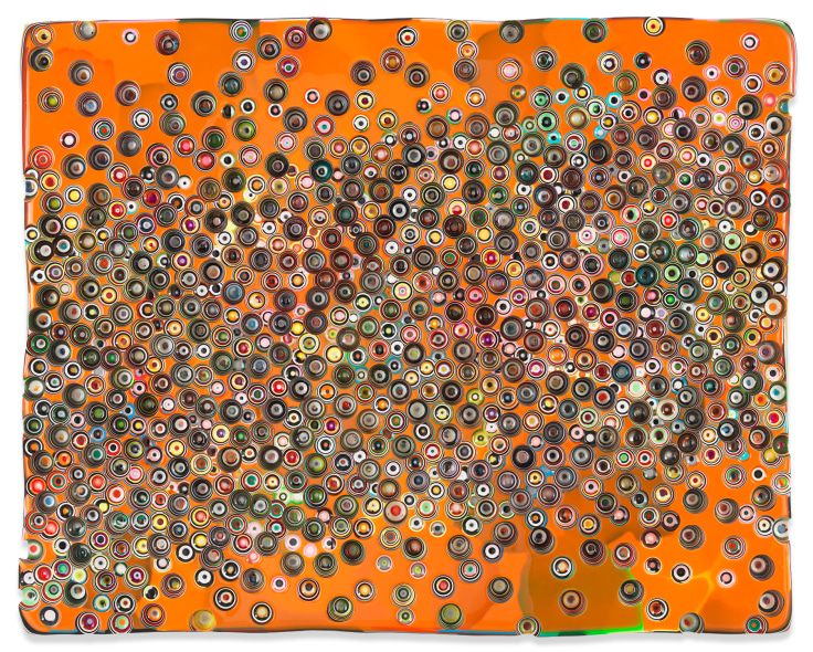 MARKUS LINNENBRINK, COPYINGAROCKFROMADISTANCE, 2019, Epoxy resin and pigments on wood, 48 x 60 inches, 121.9 x 152.4 cm, (MMG#31804)