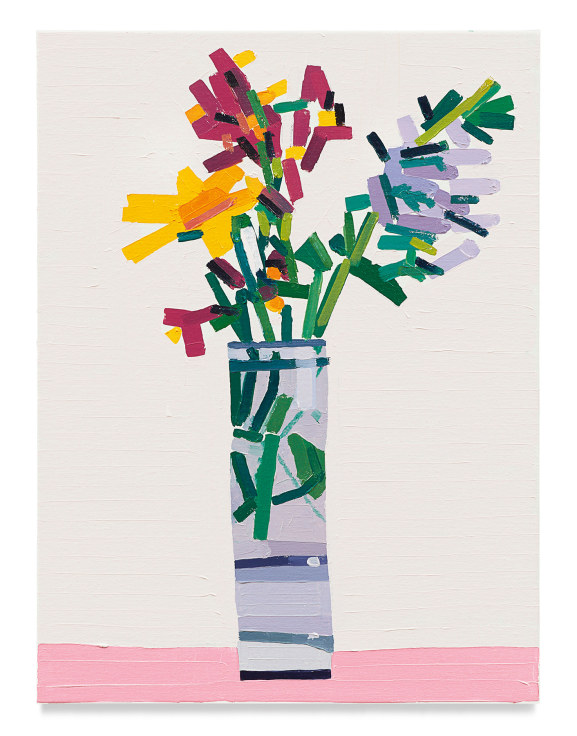Guy Yanai,&nbsp;Found Flowers, 2021, Oil on linen, 15 3/4 x 11 7/8 inches, 40 x 30 cm