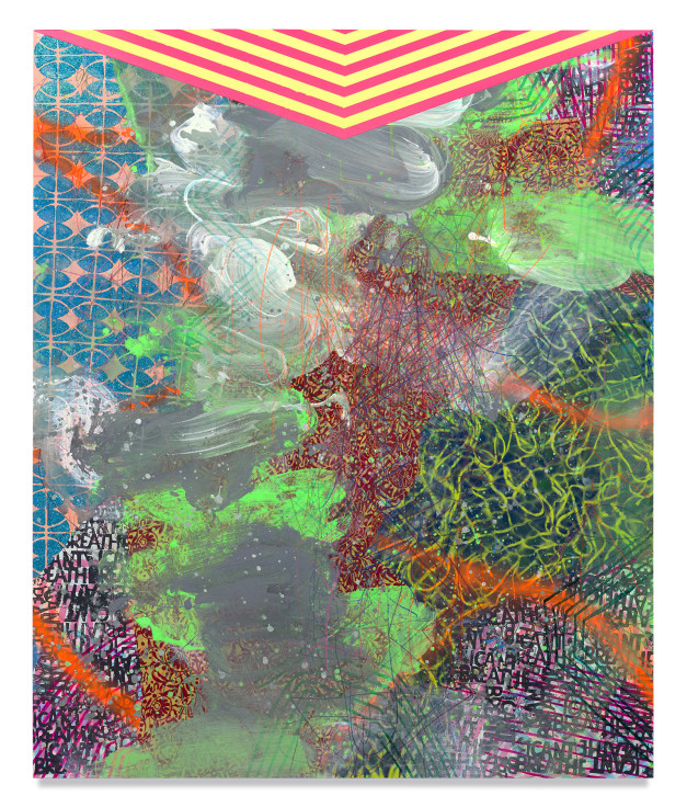 David Huffman, Sublimation, Sublimation, 2020, Mixed media on wood panel, 72 x 59 3/4 inches, 182.9 x 151.8 cm,&nbsp;MMG#32823