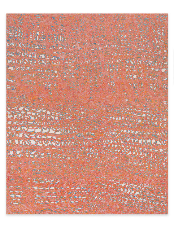 Striata, 2023, Acrylic and graphite on linen, 60 x 48 inches, 152.4 x 121.9 cm, MMG#36334