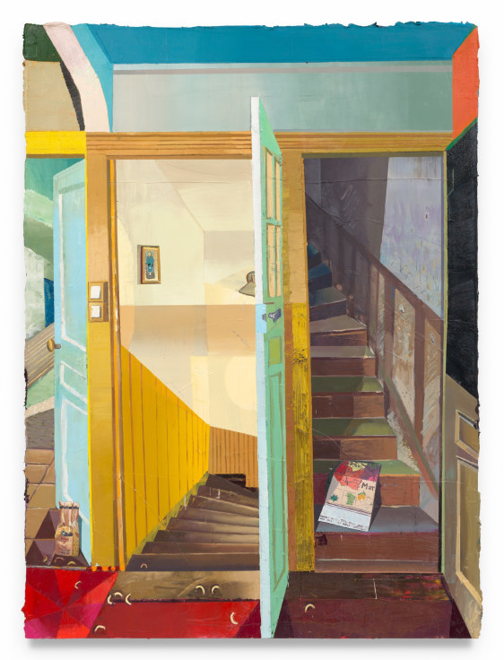 Double Staircase, 2024, Oil on canvas, 75 x 55 1/2 inches, 190.5 x 141 cm, MMG#37046