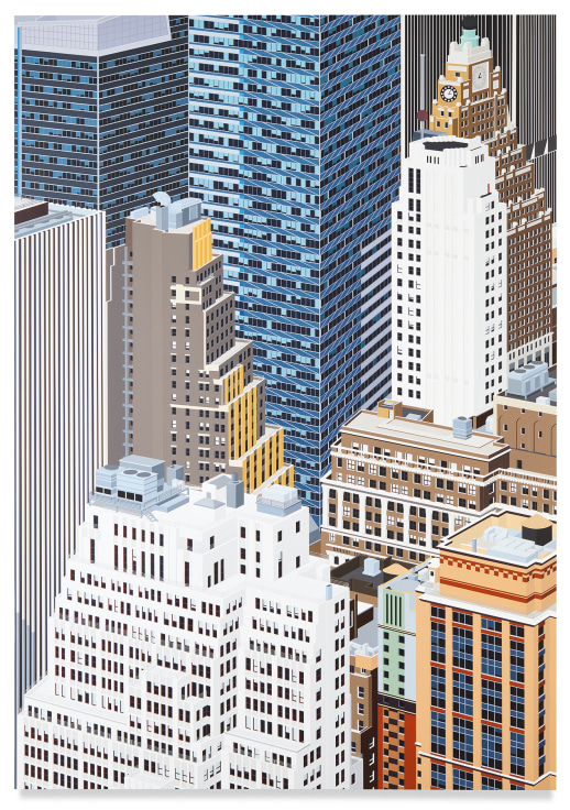 Midtown, NYC, 2020,&nbsp;Acrylic on dibond,&nbsp;78 3/4 x 55 inches,&nbsp;200 x 140 cm,&nbsp;MMG#32188