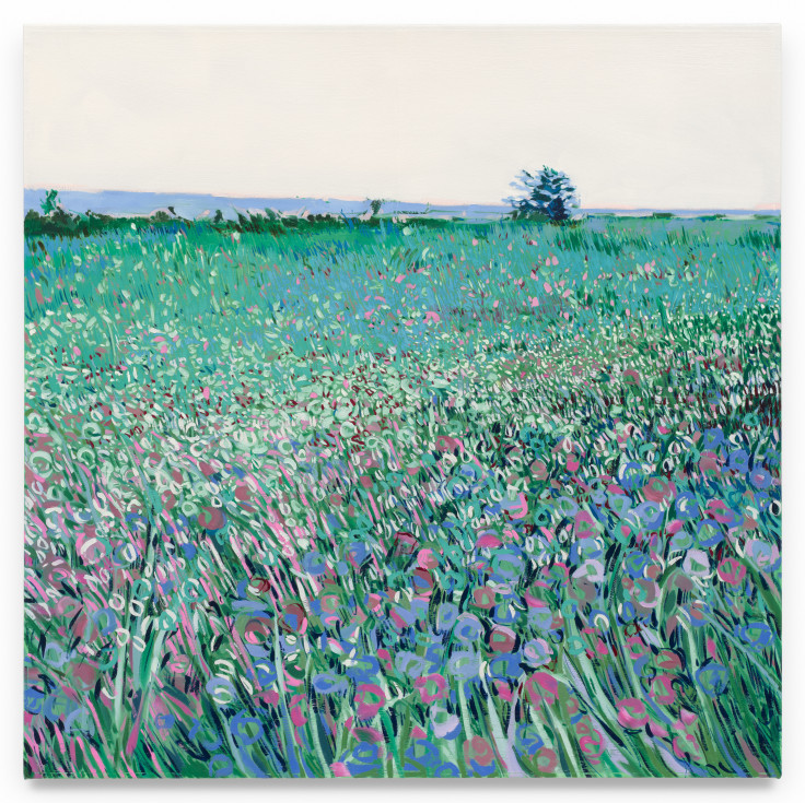 Field of Flowers, 2024, Mixed media oil on canvas, 34 x 34 inches, 86.4 x 86.4 cm,&nbsp;MMG#36646