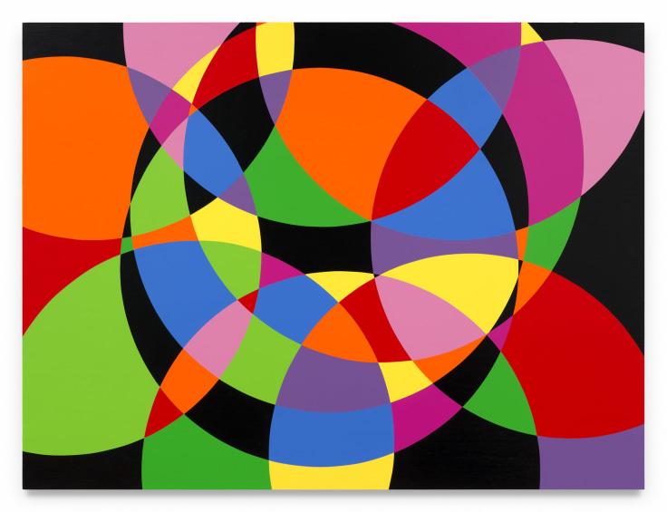 Untitled (Circle Theory Small), 2024, Acrylic paint on wood, 36 x 48 inches, 91.4 x 121.9 cm,&nbsp;MMG#36977