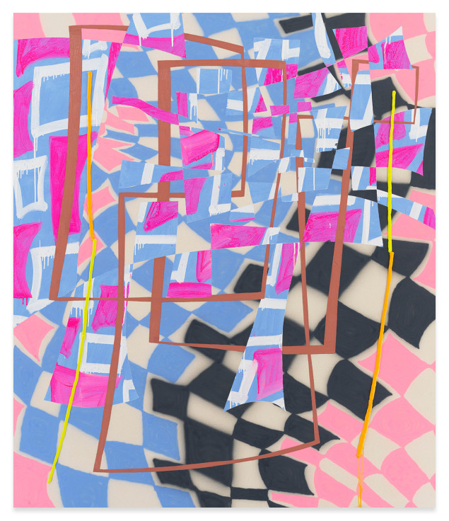 Trudy Benson, Light Pink Path, 2021, Acrylic and oil on canvas,77 1/8 x 66 1/8 inches, 195.6 x 167.6 cm, MMG#33117