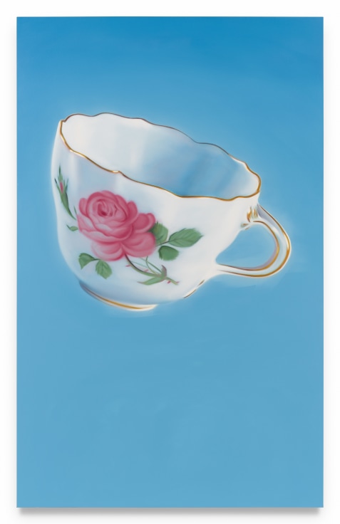 Falling Teacup #6, 2024, Oil on canvas, 80 x 50 inches, 203.2 x 127 cm,&nbsp;MMG#36730