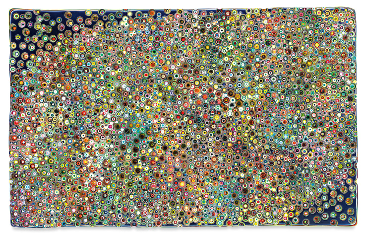 ALONEIWALKEDINRESTLESSSTREETS, 2020, Epoxy resin and pigments on wood, 60 x 96 inches, 152.4 x 243.8 cm,&nbsp;MMG#32673