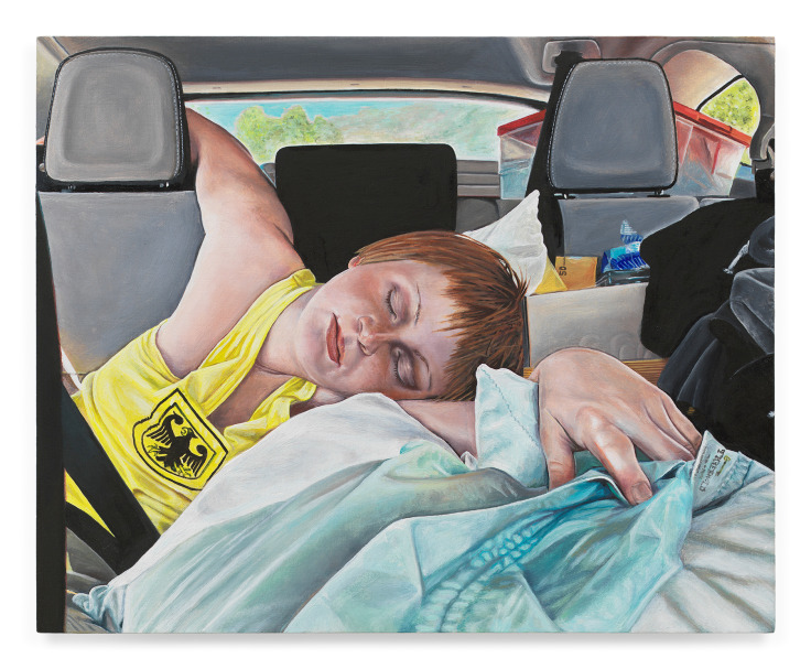 Hansa Yellow College Tour, 2025, Oil on panel, 6 1/4 x 7 7/8 inches, 15.9 x 20 cm, MMG#37698