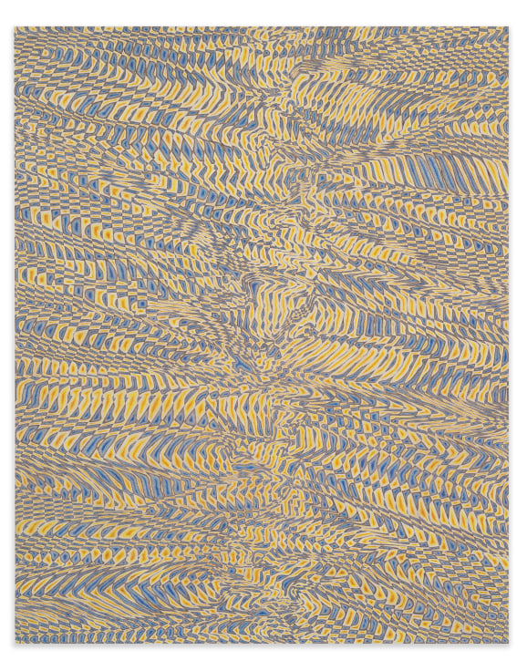 Chloasmia, 2022, Colored pencil on prepared linen, 75 x 59 7/8 inches, 190.5 x 152.1 cm, MMG#34029