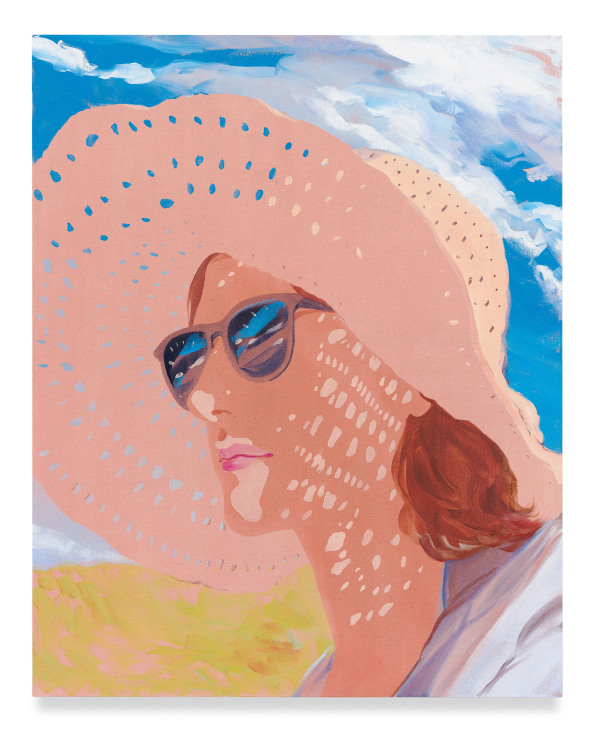 Sun Hat, 2018, Oil on linen, 30 x 24 inches, 76.2 x 61 cm, MMG#35639