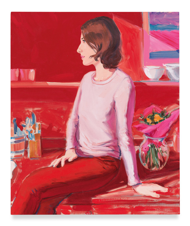 Isca in Red, 2021, Oil on linen, 24 x 20 inches, 61 x 50.8 cm,&nbsp;MMG#35641