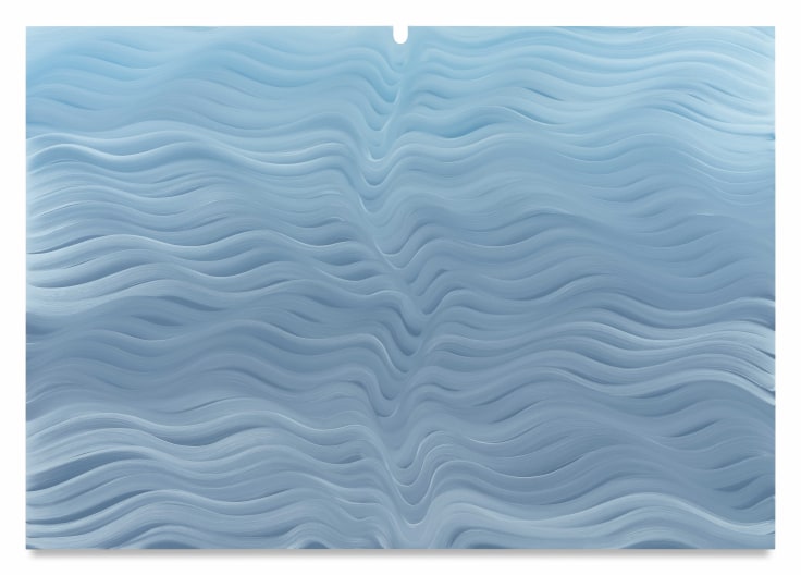 Trespasser no. 5, 2025, Oil on linen over shaped stretcher, 60 x 86 inches, 152.4 x 218.4 cm, MMG#38006