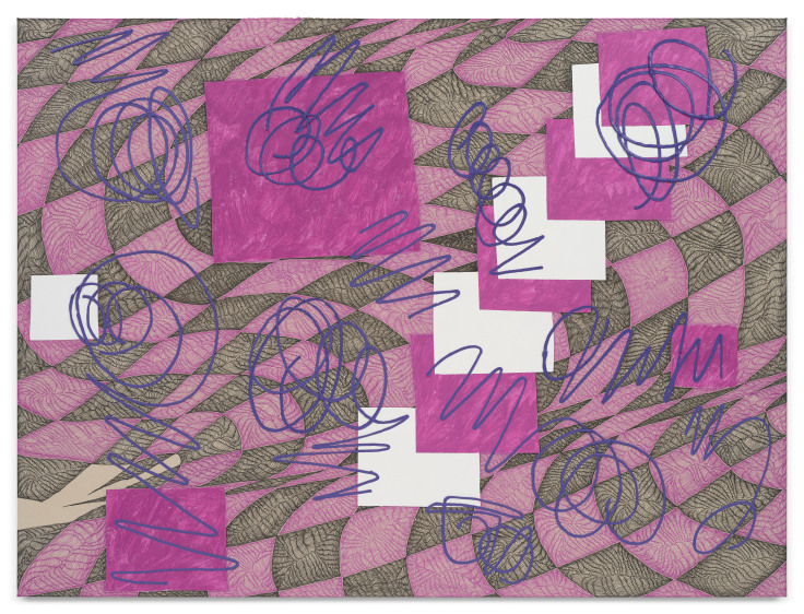 Purple FTW, 2024, Acrylic and oil on canvas, 60 x 80 inches, 152.4 x 203.2 cm,&nbsp;MMG#36385