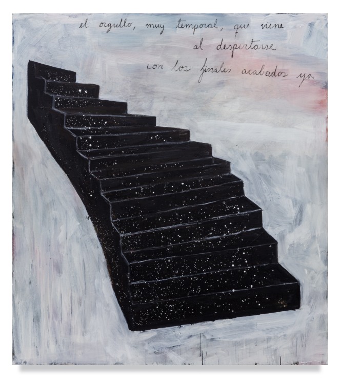 La escalera (The Stairs), 2022, Oil and wax on canvas, 70 x 63 inches, 177.8 x 160 cm, MMG#34656