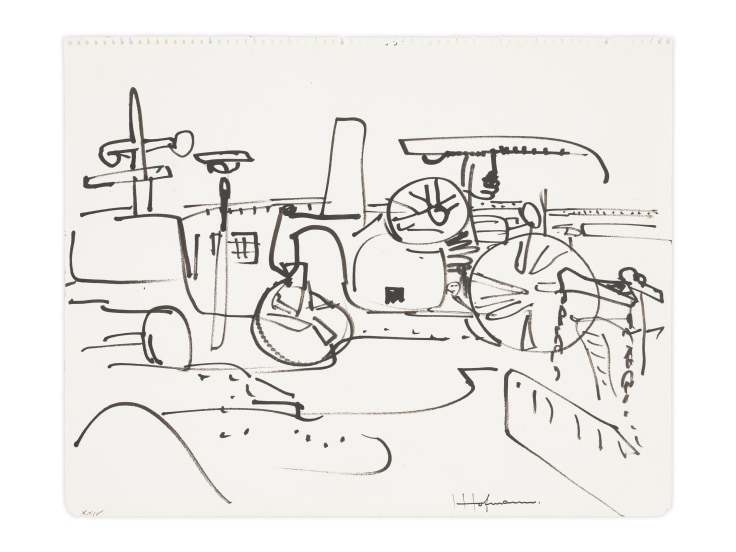 Mechanical Life (XXIV), c. 1930-31, Ink on paper, 10 3/4 x 13 1/2 inches, 27.3 x 34.3 cm