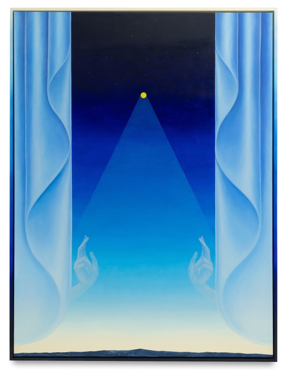 Emily Weiner, Shine On, 2024, Oil on linen in painted wood frame, 61 1/2 x 46 1/2 inches, 156.2 x 118.1 cm, MMG#37361