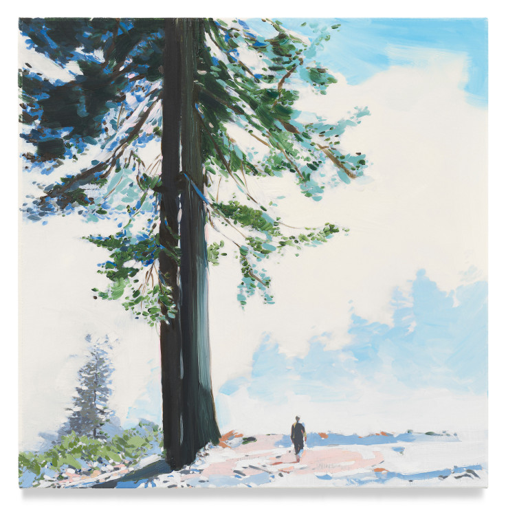 Redwood, 2022, Mixed media oil on canvas, 17 x 17 inches, 43.2 x 43.2 cm, MMG#34076