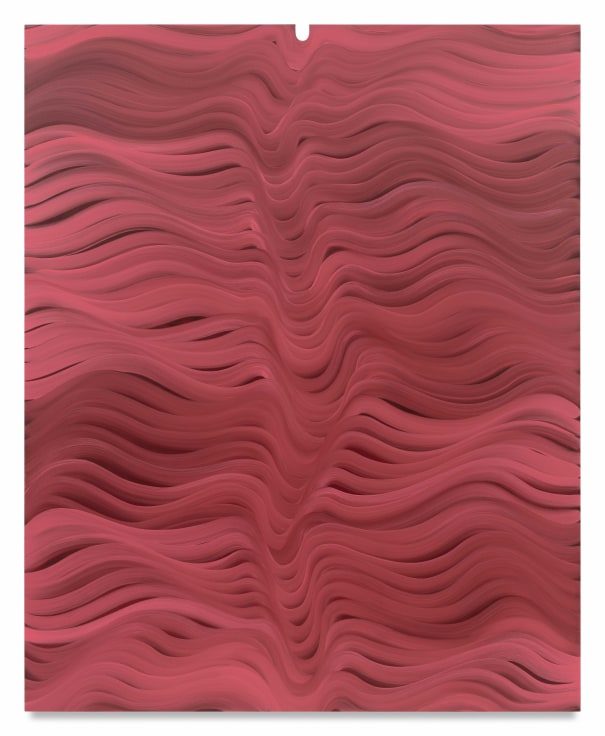 Trespasser no. 3, 2025, Oil on linen over shaped stretcher, 84 x 68 inches, 213.4 x 172.7 cm, MMG#38000