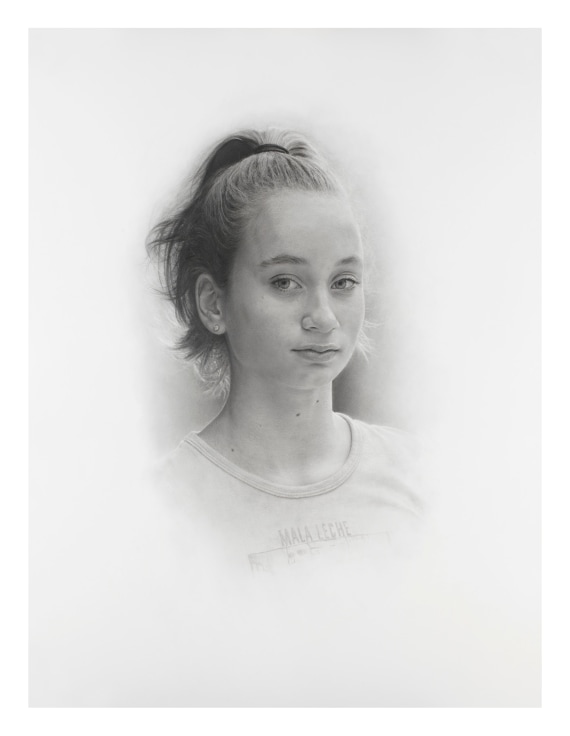 Lucia, 13-yr-old student, Pasadena, 2024, Graphite on paper, 40 x 30 inches, 101.6 x 76.2 cm, MMG#36924