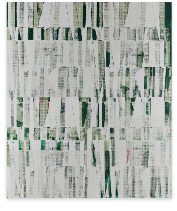 Aggregate 12 (passage), 2023, Acrylic on canvas over panel, 80&nbsp; x 68 inches, 203.2 x 172.7 cm, MMG#35019