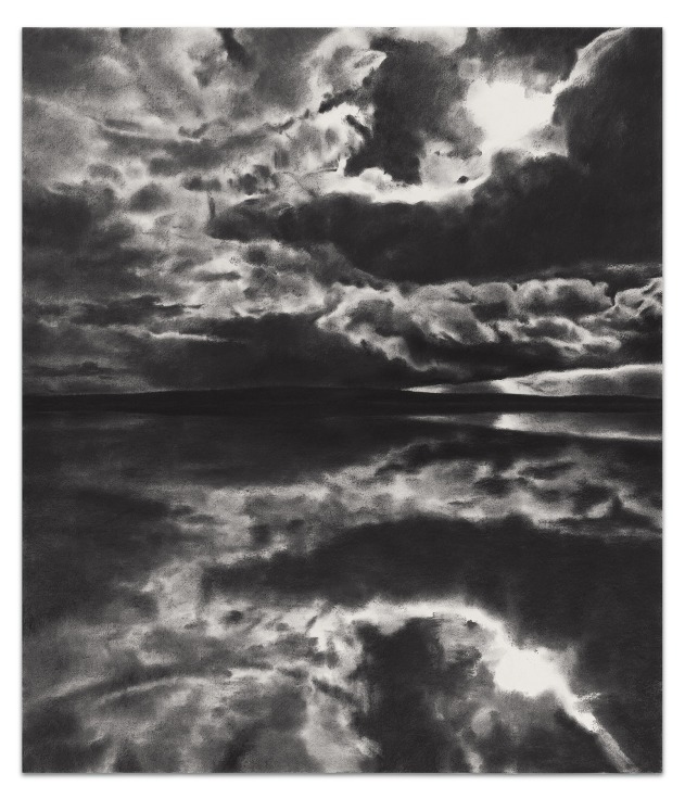 April Gornik, Horizon Bent By Light, 2018, Charcoal and pastel on paper, 44 1/8 x 37 7/8 inches, 112.1 x 96.2 cm,&nbsp;MMG#30804