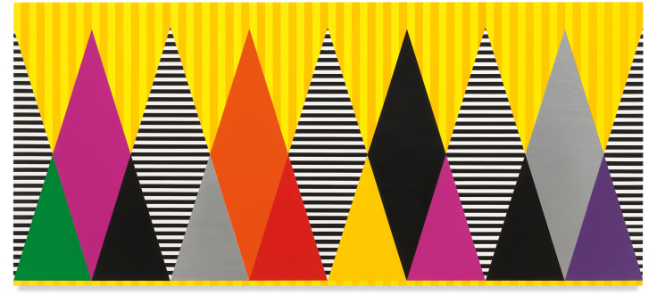 Untitled (Magic Mountain), 2020, Acrylic paint on wood, 36 x 80 inches, 91.4 x 203.2 cm,&nbsp;MMG#32458