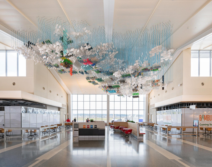 The City and the Sky, 2020, Portland International Airport, Portland, OR. Courtesy of the&nbsp;Portland International Airport.&nbsp;