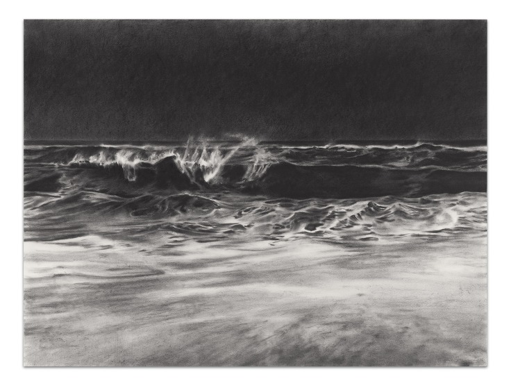 Weighing the Ocean, 2018, Charcoal on paper, 37 1/2 x 50 inches, 95.3 x 127 cm,&nbsp;MMG#30827