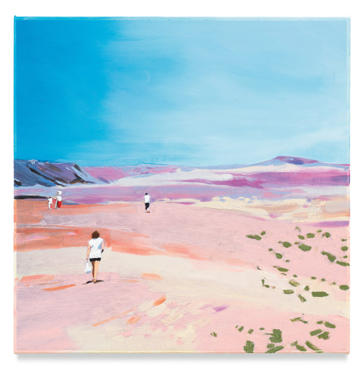 Desert Walk, 2019, Mixed media oil on canvas, 14 x 14 inches, 35.6 x 35.6 cm,&nbsp;(MMG#32069)
