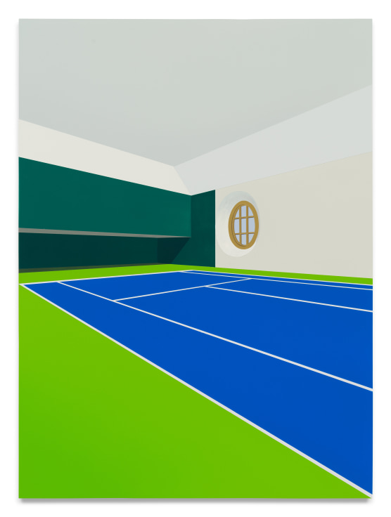 Vanderbilt Tennis Club Court, 2023, Acrylic on Dibond,