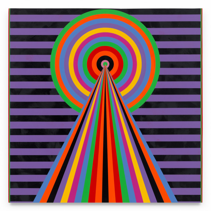 Untitled (Oracle), 2025, Acrylic paint on wood, 42 x 42 inches, 106.7 x 106.7 cm, MMG#37981