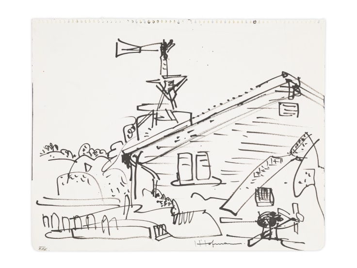 The Wind Mill (XXV), c. 1930-31, Ink on paper, 10 1/2 x 13 1/2 inches, 26.7 x 34.3 cm