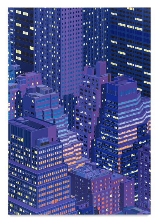 NYC Nocturne #1, 2025, Acrylic on dibond, 72 x 50 inches, 182.9 x 127 cm, MMG#37975