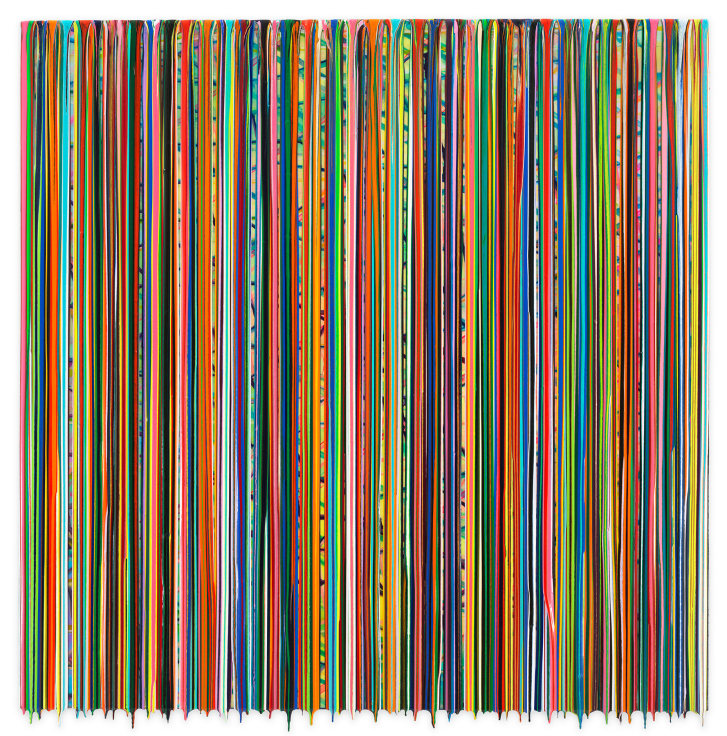 MARKUS LINNENBRINK, GUILTYOUAREMYPERSON, 2021, Epoxy resin and pigments on wood, 48 x 48 inches, 121.9 x 121.9 cm, MMG#33994