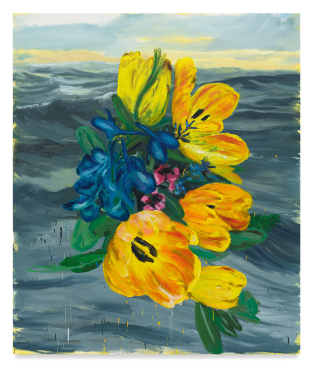 The Omen (Tulip), 2023, Oil and wax on canvas, 72 x 60 inches, 182.9 x 152.4 cm, MMG#35902