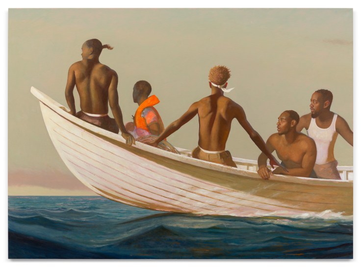 Refugees, 2023, Oil on linen, 48 x 66 inches, 121.9 x 167.6 cm,&nbsp;MMG#36034