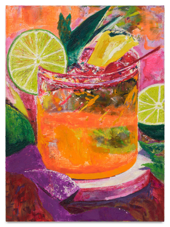 Mai Tai, 2024, Oil, colored pencil, and ink on linen, 30 x 22 inches, 76.2 x 55.9 cm,&nbsp;MMG#36463