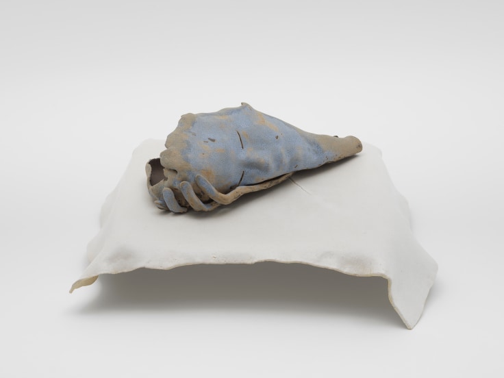 Keiko Narahashi,&nbsp;sleeper (hollow), 2022, Glazed stoneware, 7 x 18 x 16 inches, 17.8 x 45.7 x 40.6 cm, Signed and dated on bottom, MMG#35905