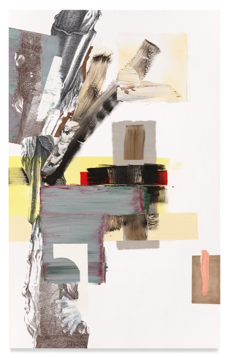 parapylon 5, 2019, Oil and silkscreen on wood, 94 1/2 x 59 1/8 inches, 240 x 150.2 cm, MMG#32633