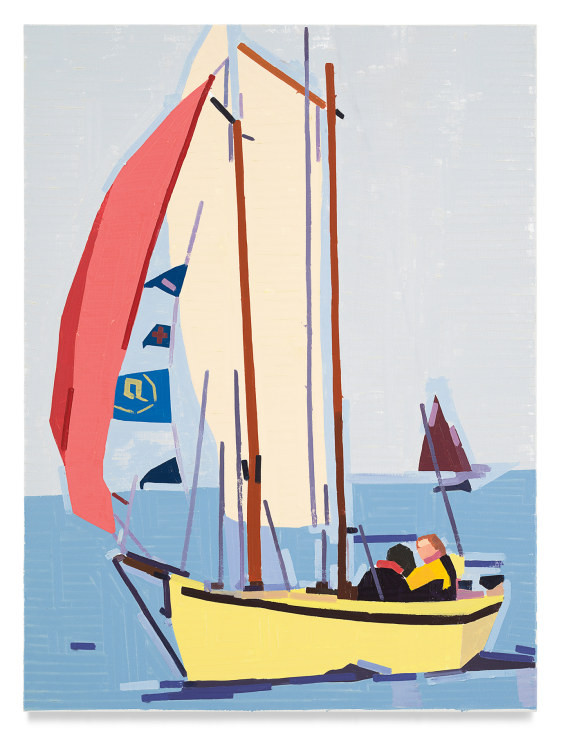 Guy Yanai,&nbsp;Sailing in Winter, 2021, Oil on canvas, 31 1/2 x 23 5/8 inches, 80 x 60 cm