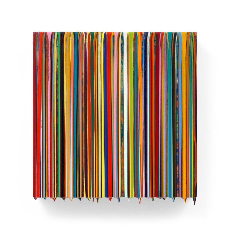 Markus Linnenbrink, FOREVERHOLDUP, 2024, Epoxy resin and pigments on wood,
