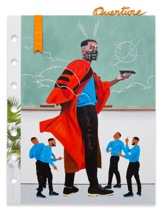 Faculty of Faith, 2020, Oil, acrylic, and mounted wood on canvas,