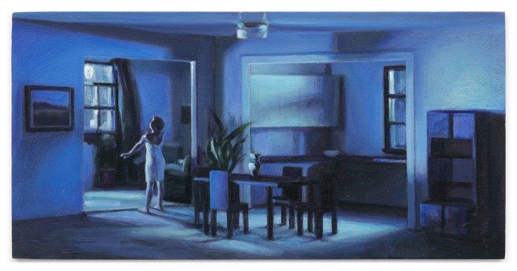 Flashes, 2023, Oil on panel, 3 3/4 x 7 1/2 inches, 9.5 x 19.1 cm,&nbsp;MMG#36317
