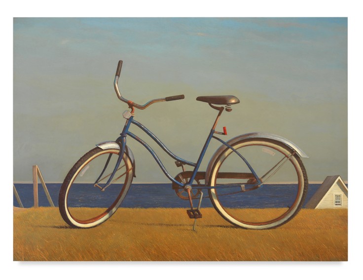 The Messenger (Bike), 2018,&nbsp;Oil on canvas,&nbsp;48 1/4 x 66 1/8 inches,&nbsp;122.6 x 168 cm,&nbsp;MMG#30463