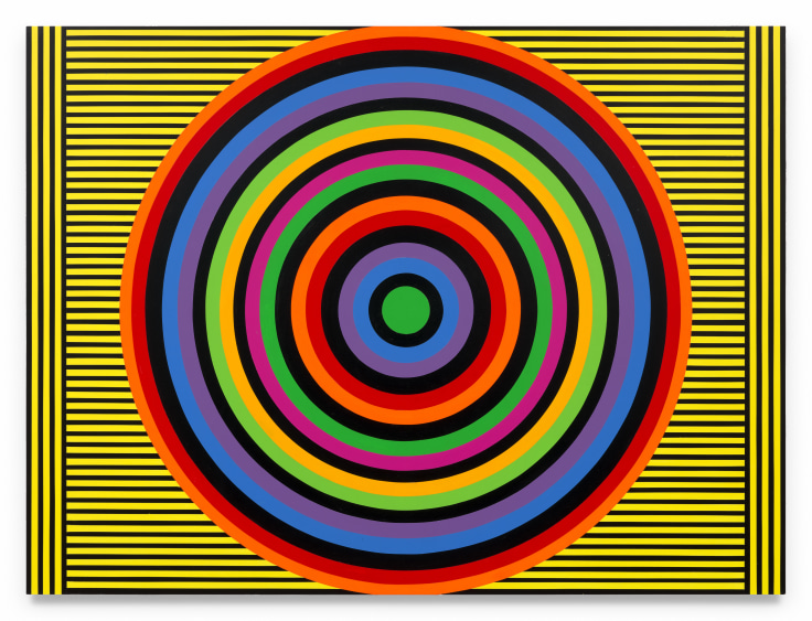 Untitled (Target/Targeted), 2024, Acrylic paint on wood, 36 x 48 inches, 91.4 x 121.9 cm,&nbsp;MMG#36980