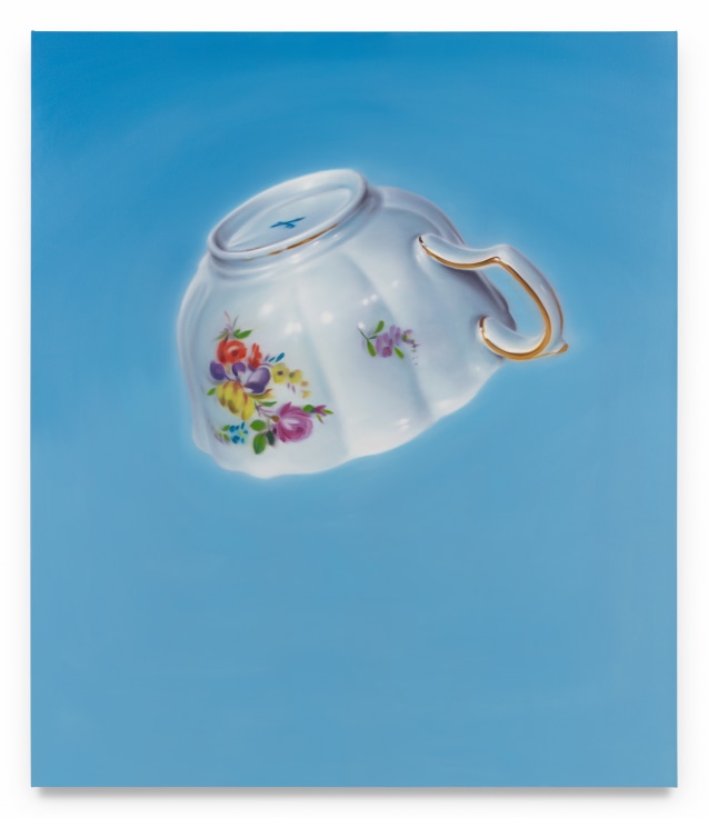 Falling Teacup #13, 2024, Oil on canvas, 70 x 60 inches, 177.8 x 152.4 cm, MMG#36804