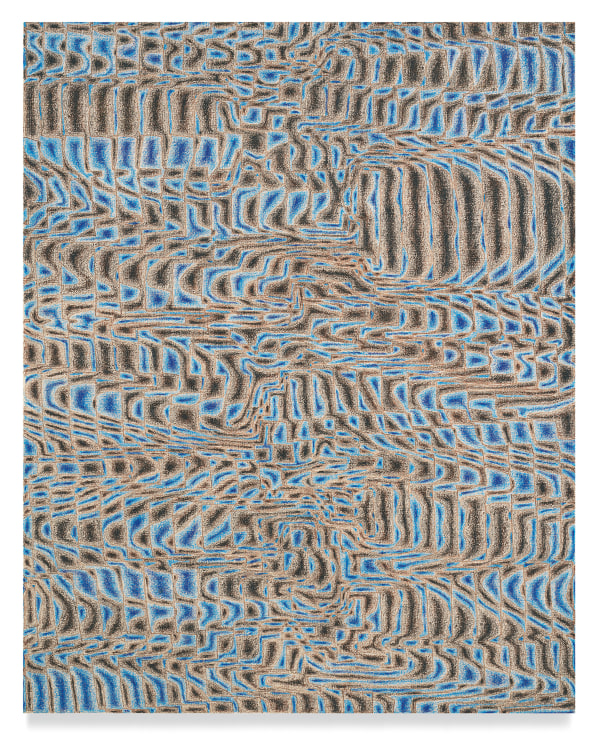 Palimp, midplane, 2021, Colored pencil on linen, 20 x 16 inches, 50.8 x 40.6 cm, MMG#34036